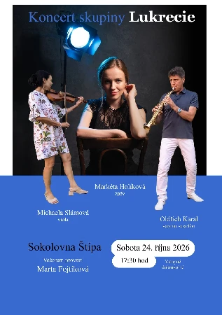 Plakát koncertu skupiny Lukrecie